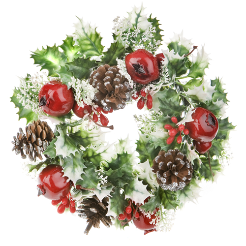 Luxury 11'' Variegated Pomegranate Christmas Wreath