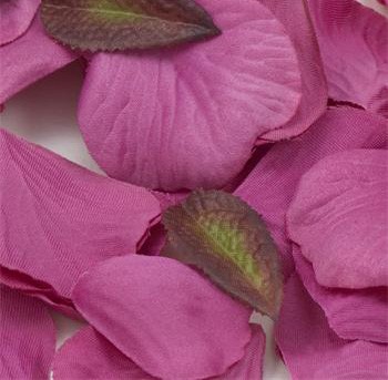 Cerise Pink Silk Rose Petals