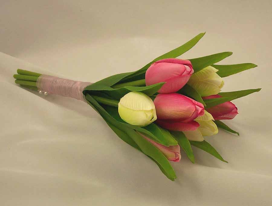 Cream & Pink Tulip Flowergirl's Posy Bouquet