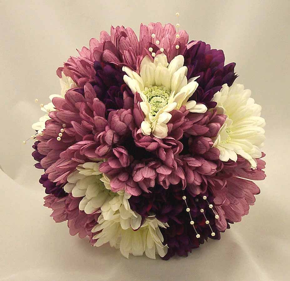 Lilac, Purple & Cream Gerbera Posy Bouquet