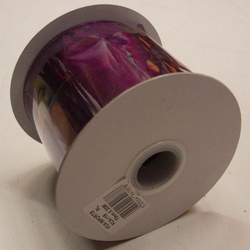 Plum Ribbon Wired Organza 75mm