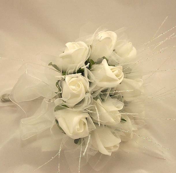 white rose bridesmaids