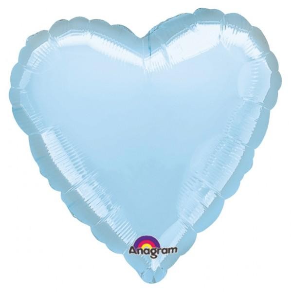 18'' Baby Blue Heart Foil Balloon