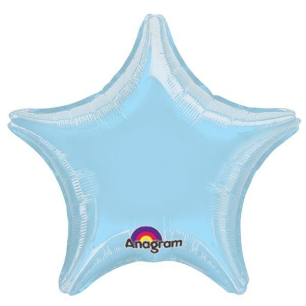 19'' Baby Blue Star Foil Balloon