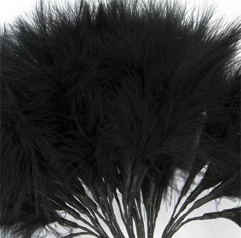 Black Fluff Feathers