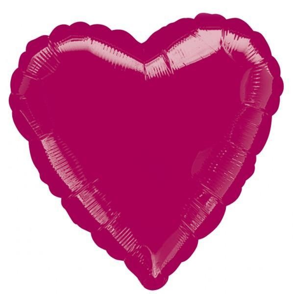 18'' Burgundy Heart Foil Balloon