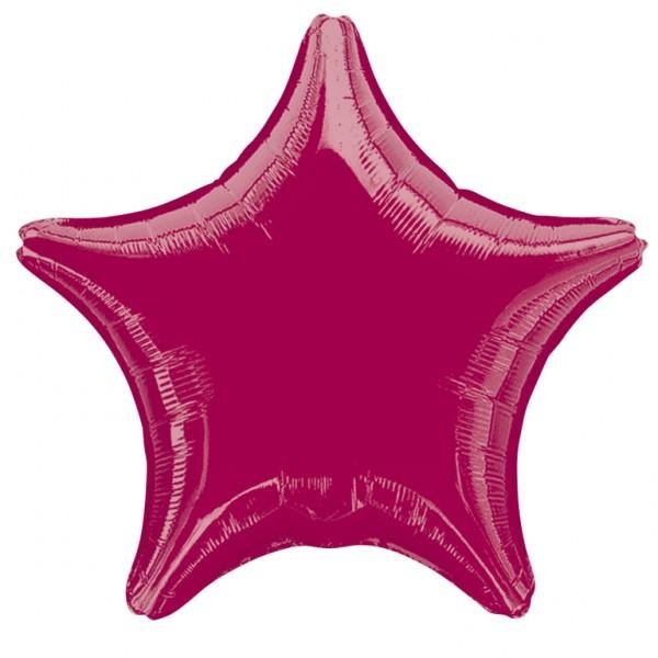 19'' Burgundy Star Foil Balloon