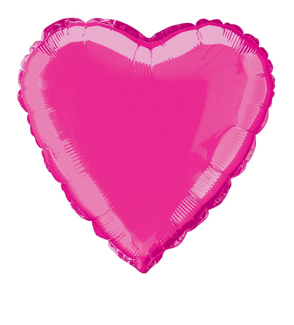 18'' Cerise Pink Heart Foil Balloon