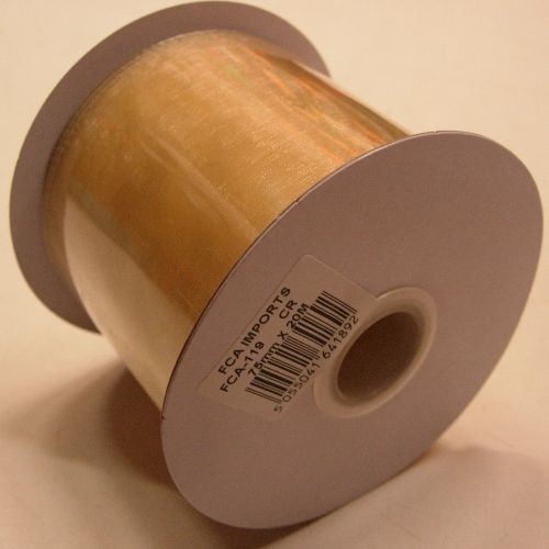 Cream Ribbon Wired Organza 75mm