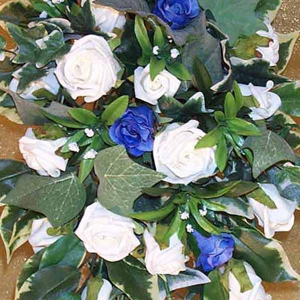 Ivory & Blue Diamante Shower Bouquet