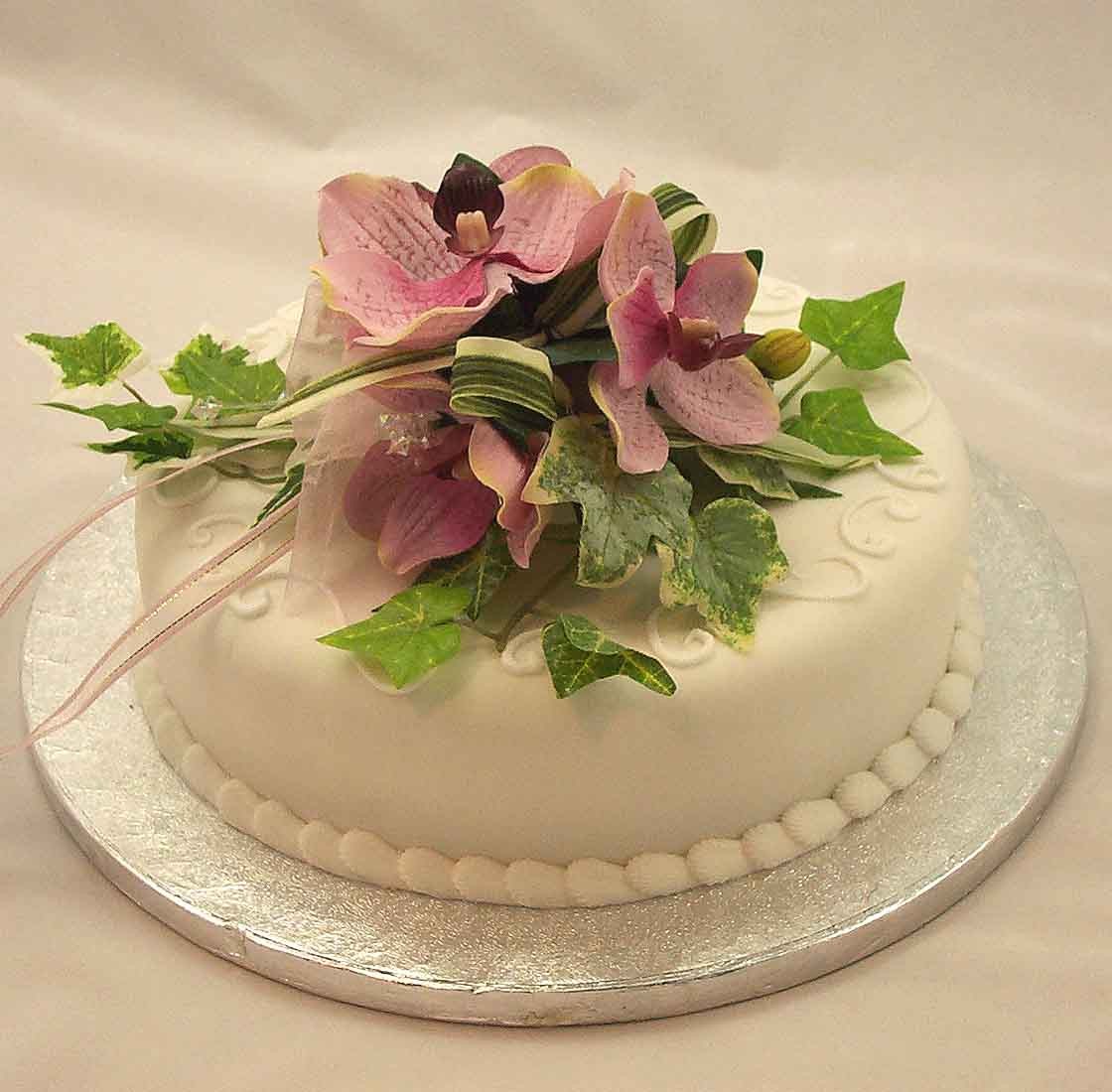 Pink Orchid Luxury Cake Topper