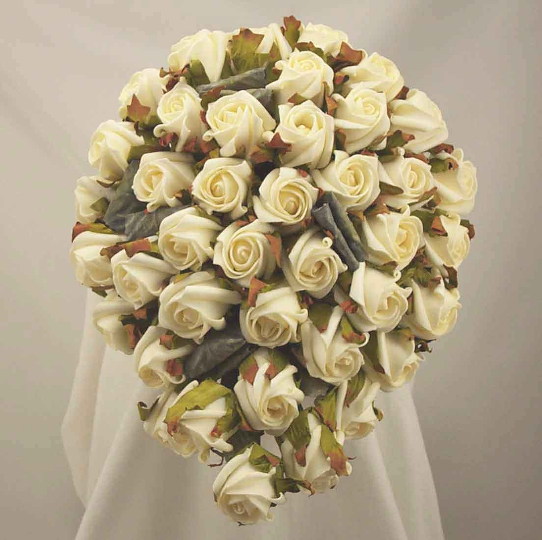 White Jubilee Rose Shower Bouquet