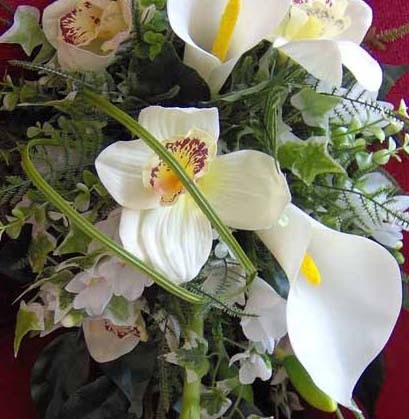 Cream Cala Lily & Orchid Shower Bouquet