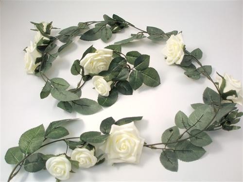 Ivory Mixed Rose Garland & Table Decoration