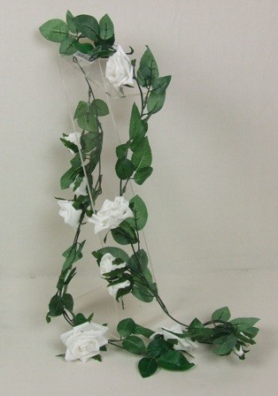 White Mixed Rose Garland & Table Decoration