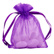 10 Purple Organza Wedding Favour Bags