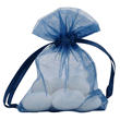 10 Navy Blue Organza Wedding Favour Bags