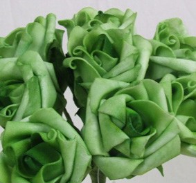 6 Luxury Forest Green Medium Roses