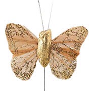 Gold Small Feather Butterflies
