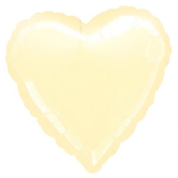 18'' Cream Heart Foil Balloon