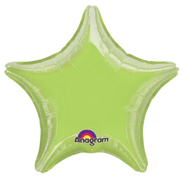 19'' Lime Green Star Foil Balloon