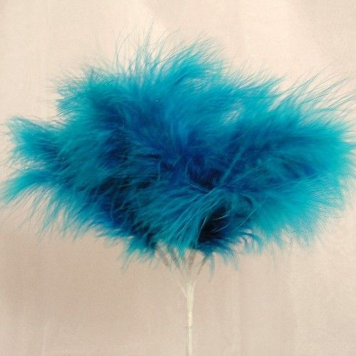 Turquoise Fluff Feathers