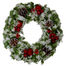 Luxury 18'' Variegated Pomegranate Christmas Wreath