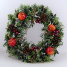 Luxury 18'' Apple & Cone Christmas Wreath