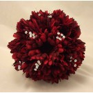 Burgundy Gerbera & Crystal Posy Bouquet