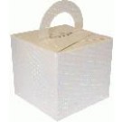 White Irridescent Balloon Weight / Favour Boxes