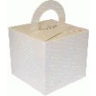 White Irridescent Balloon Weight / Favour Boxes