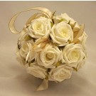 Flowergirl's Ivory Rose Pomander Ball