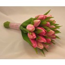 Pink Tulip Bridal Posy Bouquet