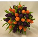 Purple & Orange Tulip Bridal Posy Bouquet