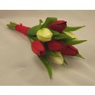 Red & Ivory Tulip Flowergirl's Posy Bouquet