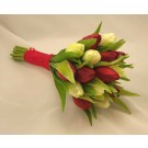 Red & Ivory Tulip Bridesmaid's Posy Bouquet