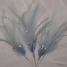 Baby Blue Diamante Feathers