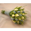 Baby Blue & Ivory Tulip Bridal Posy Bouquet