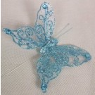 Blue Sheer Organza Butterflies