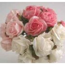 6 Luxury Ivory Crimped Roses