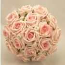 Baby Pink Diamante Rose Bridal Bouquet