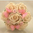 Cream Rose Diamante Butterfly Children's Posy