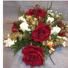 Red & Ivory Rose Table Arrangement