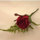 Red Rose Fern Buttonhole