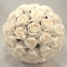 Crimped Cream Rose Bridal Bouquet