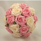 Pink & Cream Rose Bridal Bouquet