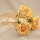 Gold Rose Diamante Butterfly Wand