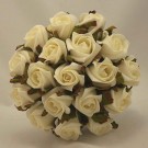 White Ivory Rose Bridesmaid's Bouquet