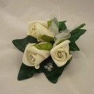 Ivory Rosebud Diamante Corsage