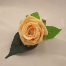 Gold Rose Diamante Buttonhole